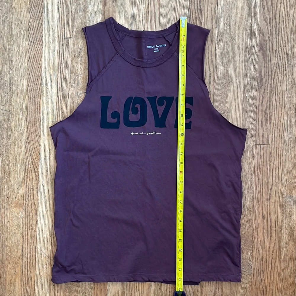 Spiritual Gangster Raglan Tank Top size Large